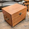 Teak Keepsake Box with cabinet pull handles that I found at the local antique store.